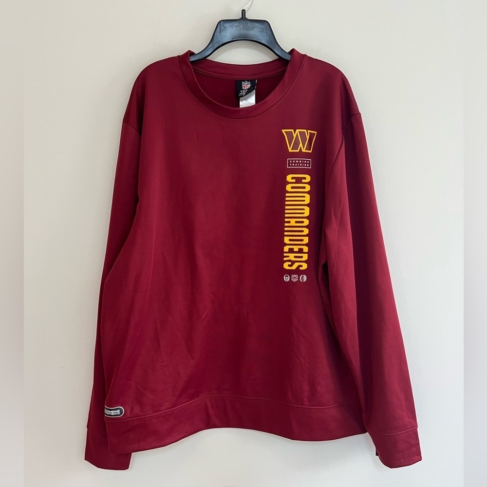 NWT RARE NFL Commanders ‘Combine Training’ Performance Pullover Sweatshirt, XL